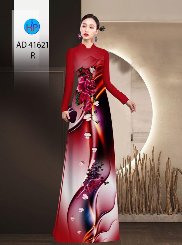 Vải Áo Dài Hoa In 3D AD 41621 13
